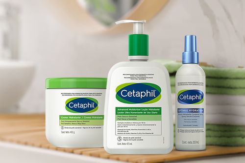 Creme, hidratante e loção hidratante Cetaphil para todos os tipos de pele.