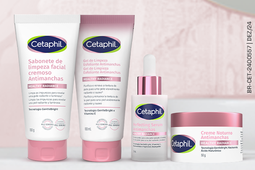 Produtos antimanchas e pele iluminada da linha Cetaphil Healty Radiance