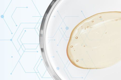 Gel com vitamina e em placa de petri.