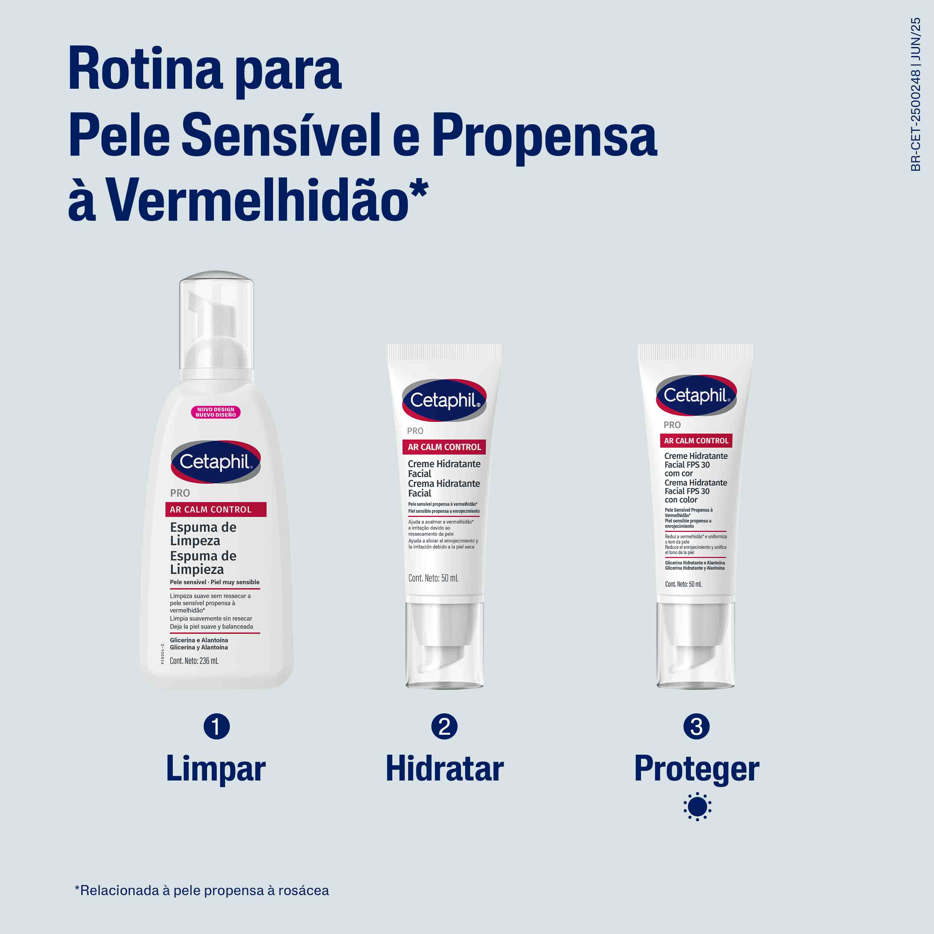 Espuma de Limpeza Facial PRO AR Calm Control 236mL