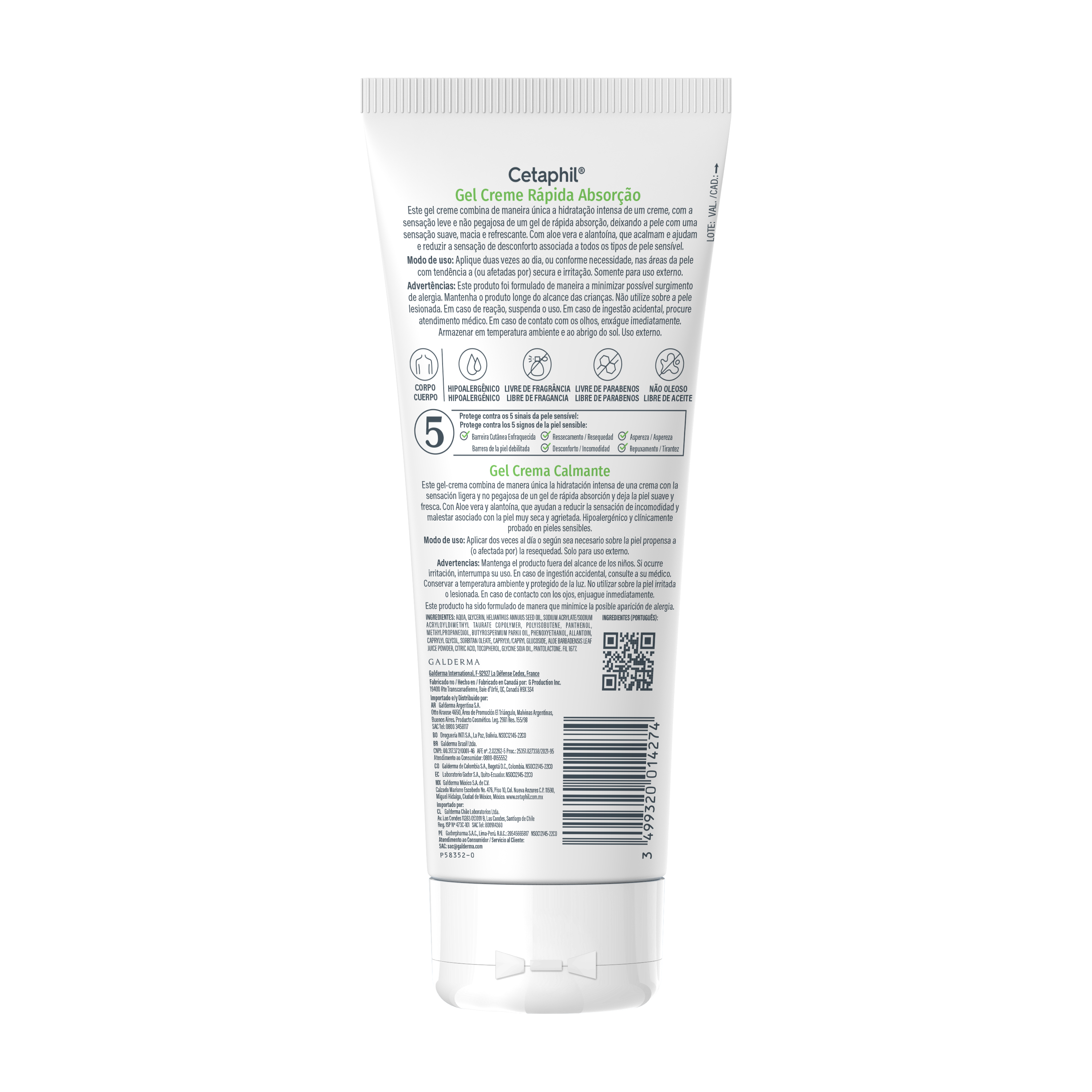 Gel Creme R&aacute;pida Absor&ccedil;&atilde;o 236mL