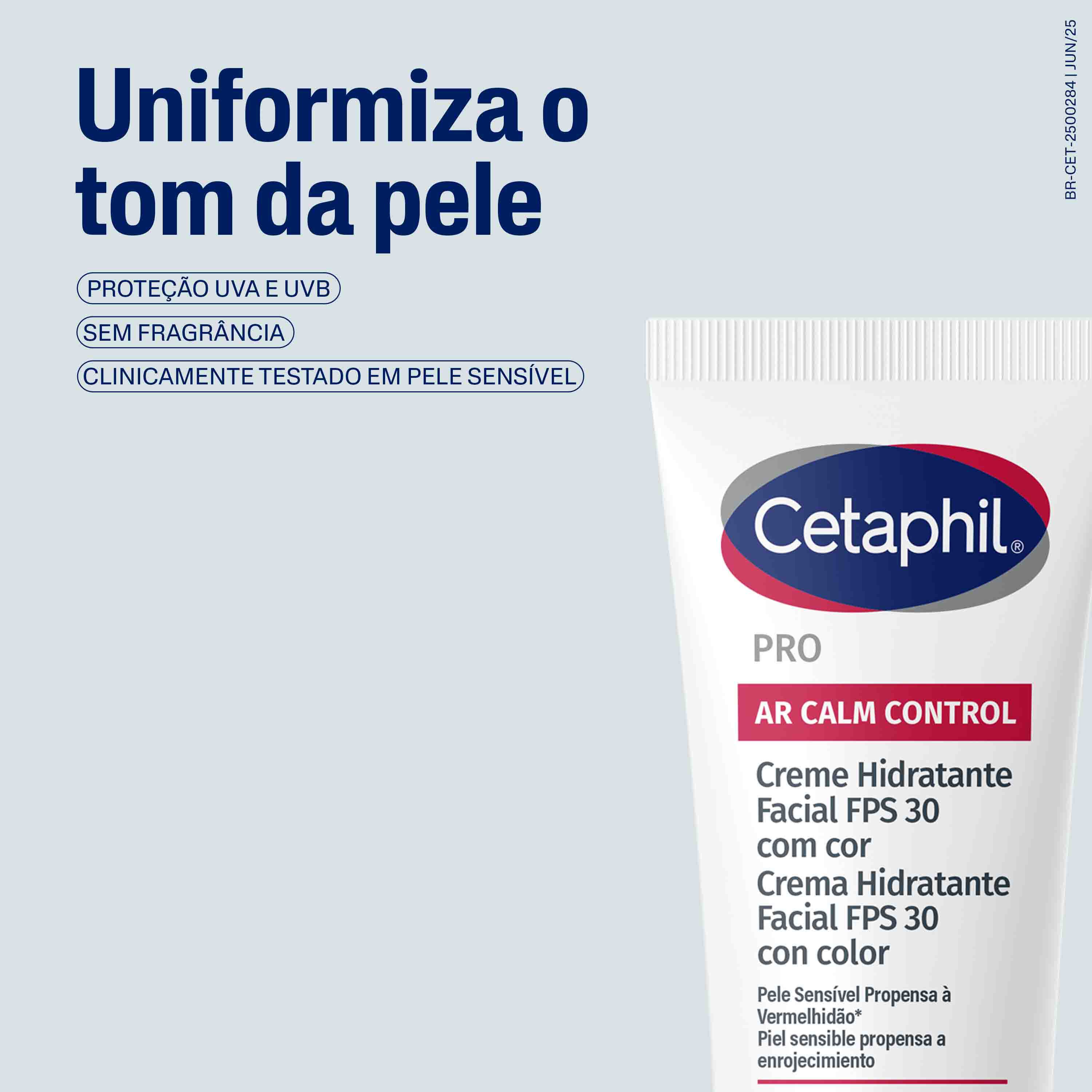 Creme Hidratante Facial FPS 30 com cor PRO AR Calm Control 50mL