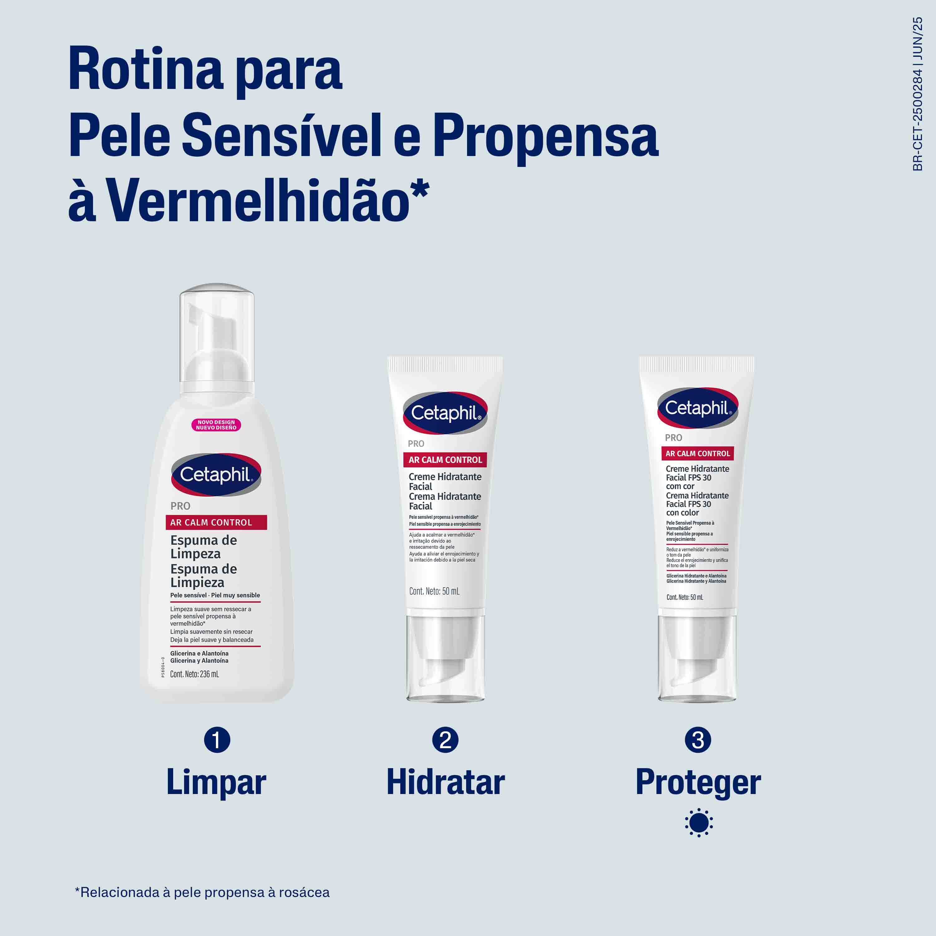 Creme Hidratante Facial FPS 30 com cor PRO AR Calm Control 50mL