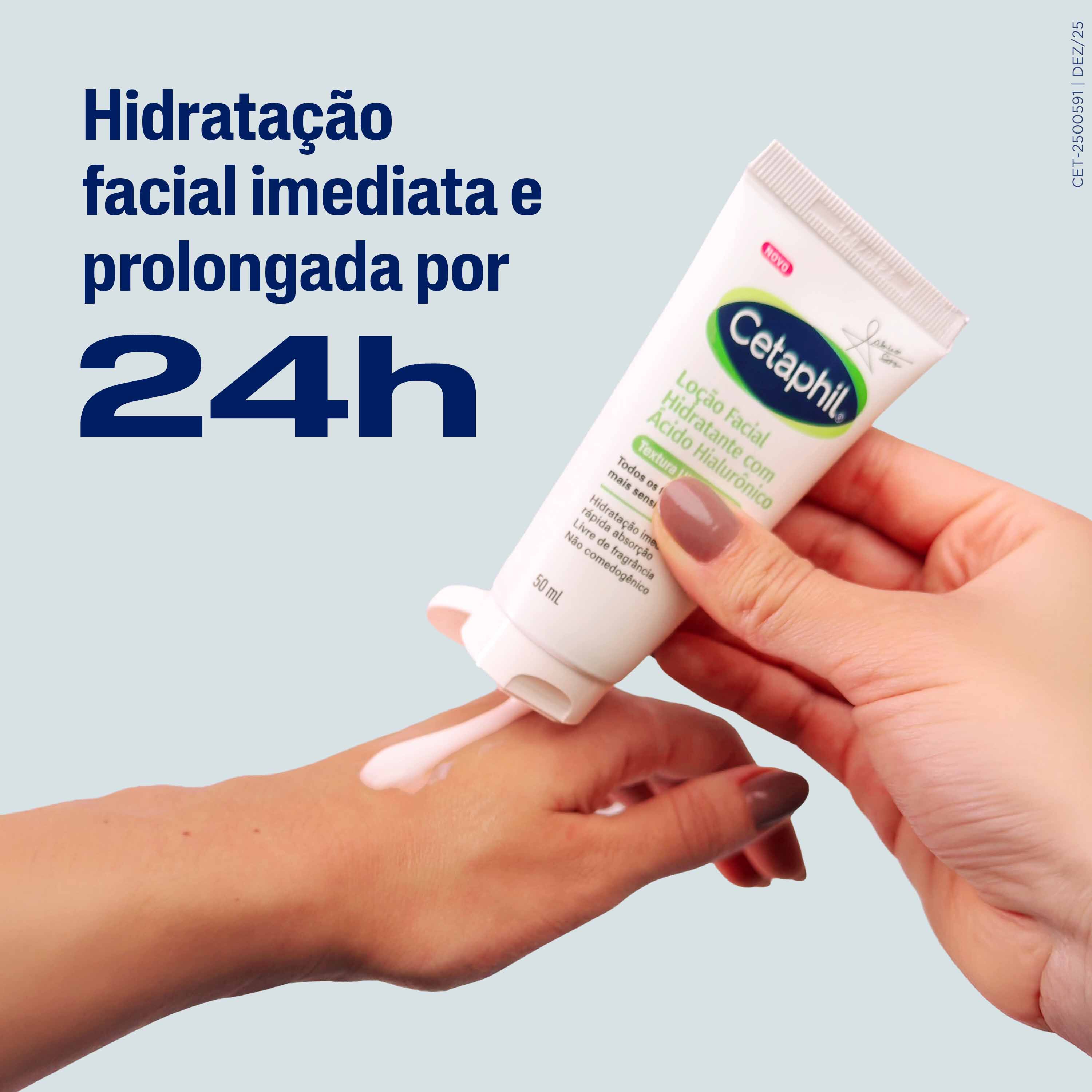 Lo&ccedil;&atilde;o Hidratante Facial com &Aacute;cido Hialur&ocirc;nico 50mL Cetaphil Sabrina Sato