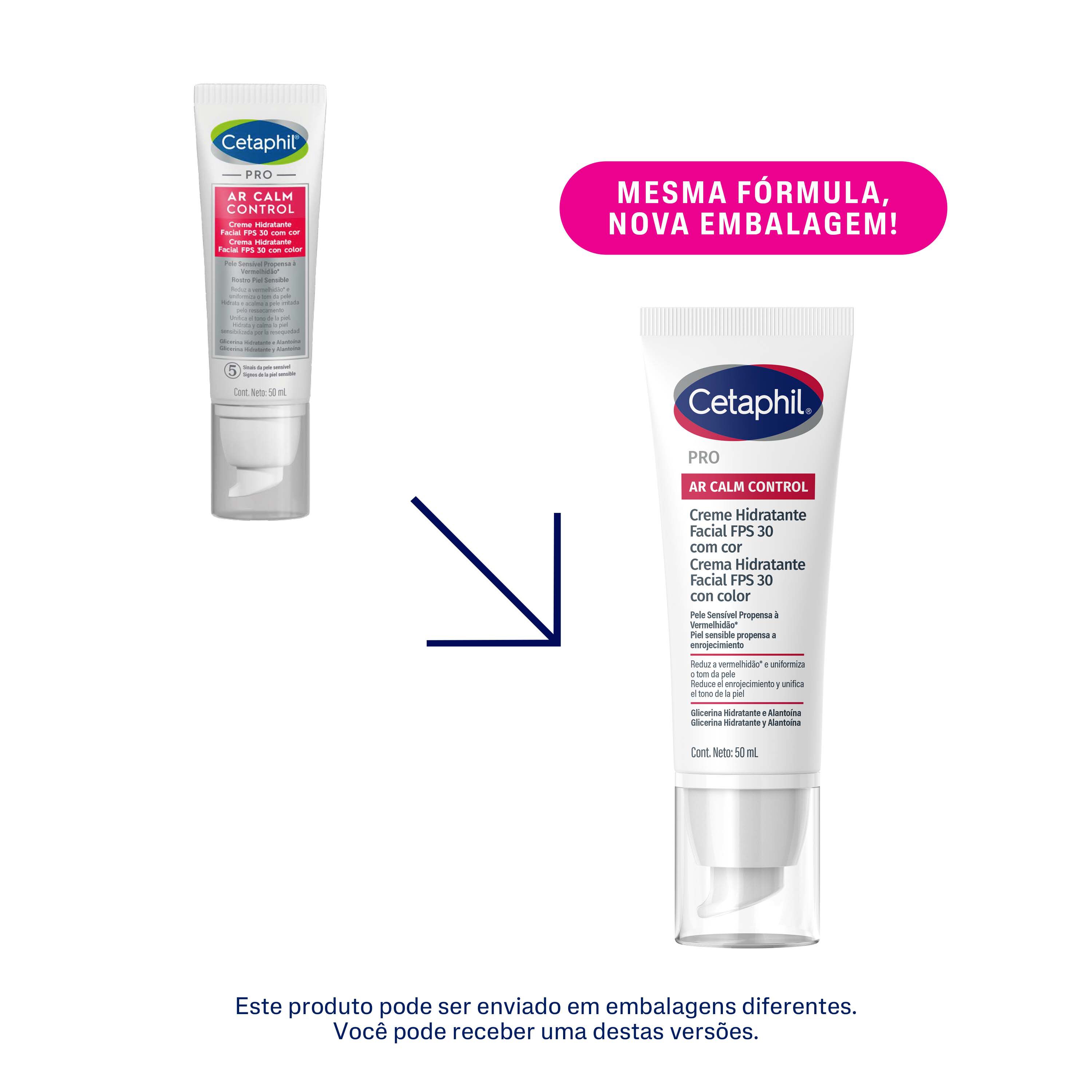 Creme Hidratante Facial FPS 30 com cor PRO AR Calm Control 50mL
