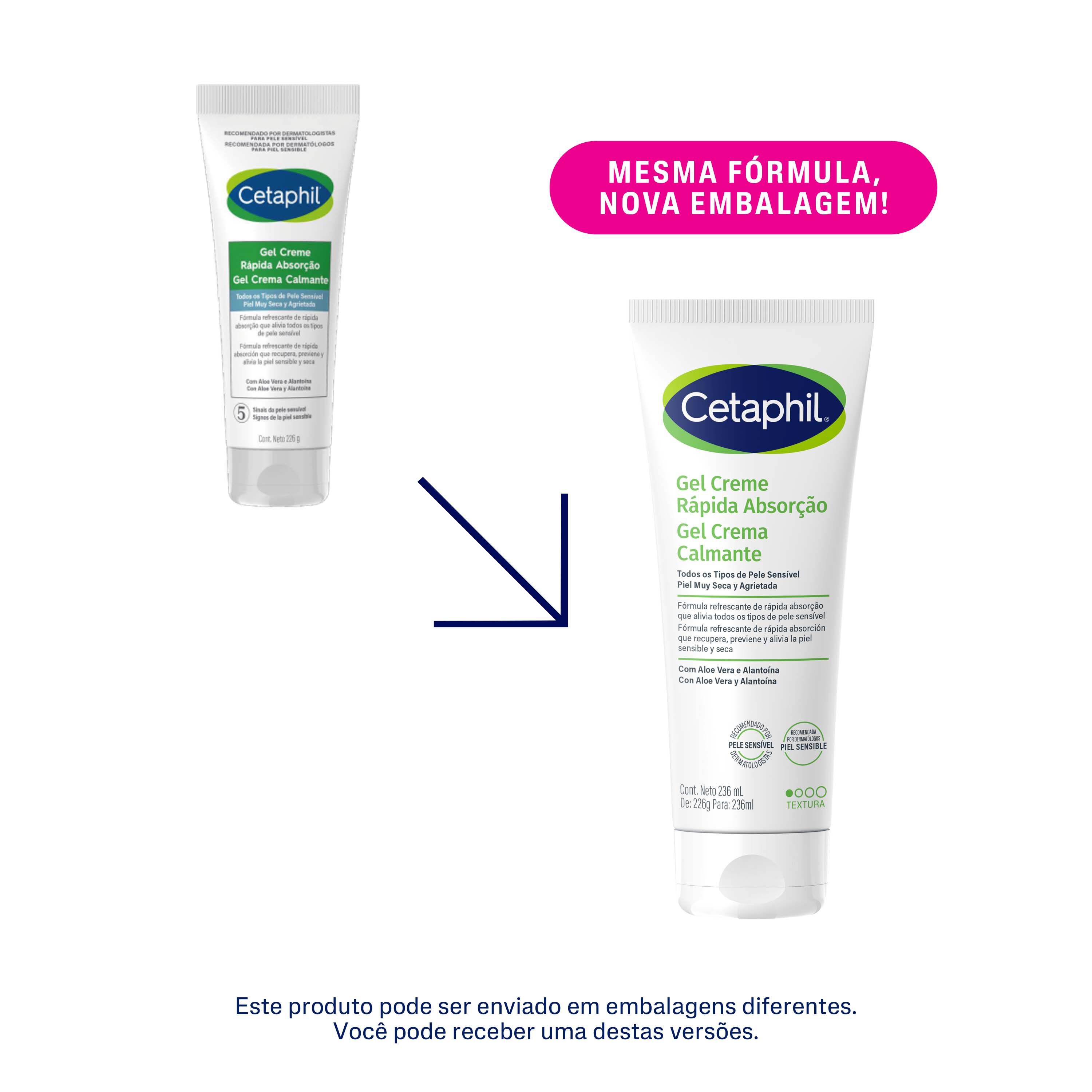 Gel Creme R&aacute;pida Absor&ccedil;&atilde;o 236mL