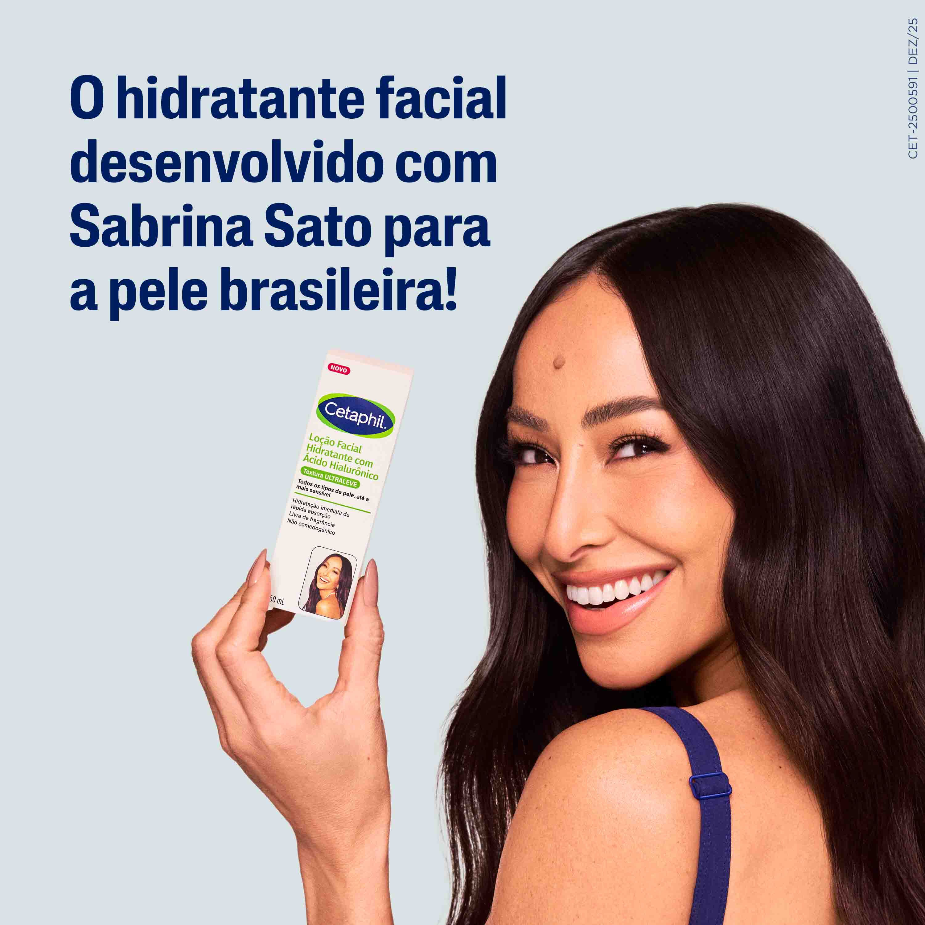 Lo&ccedil;&atilde;o Hidratante Facial com &Aacute;cido Hialur&ocirc;nico 50mL Cetaphil Sabrina Sato