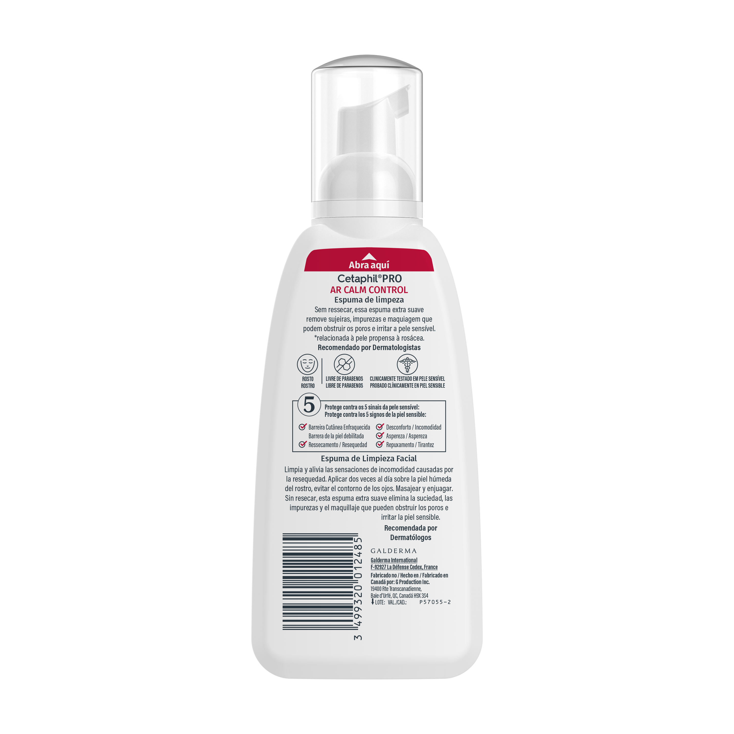 Espuma de Limpeza Facial PRO AR Calm Control 236mL