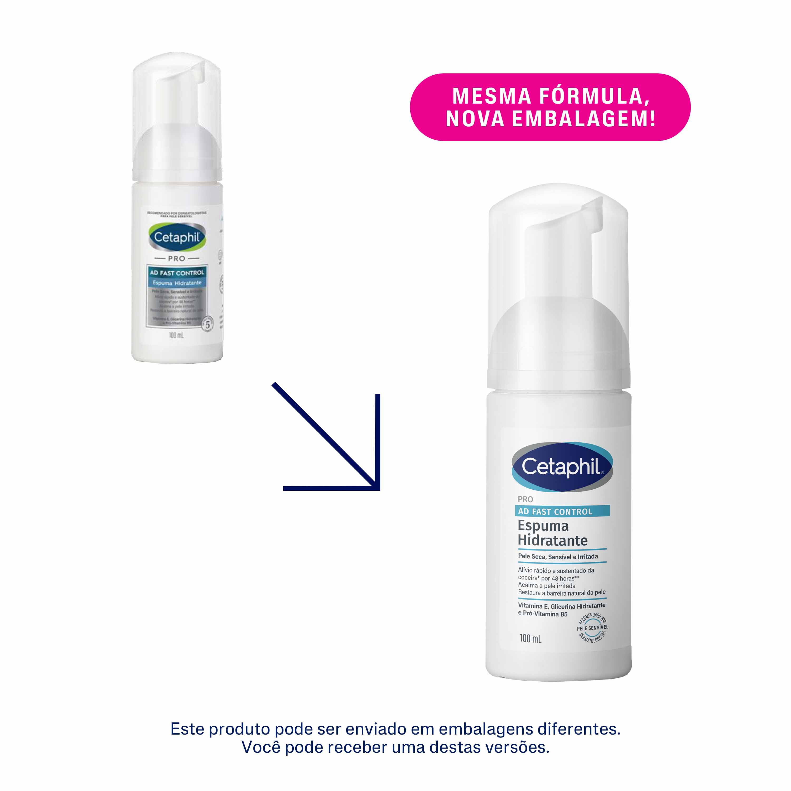 Espuma Hidratante PRO AD Fast Control 100mL