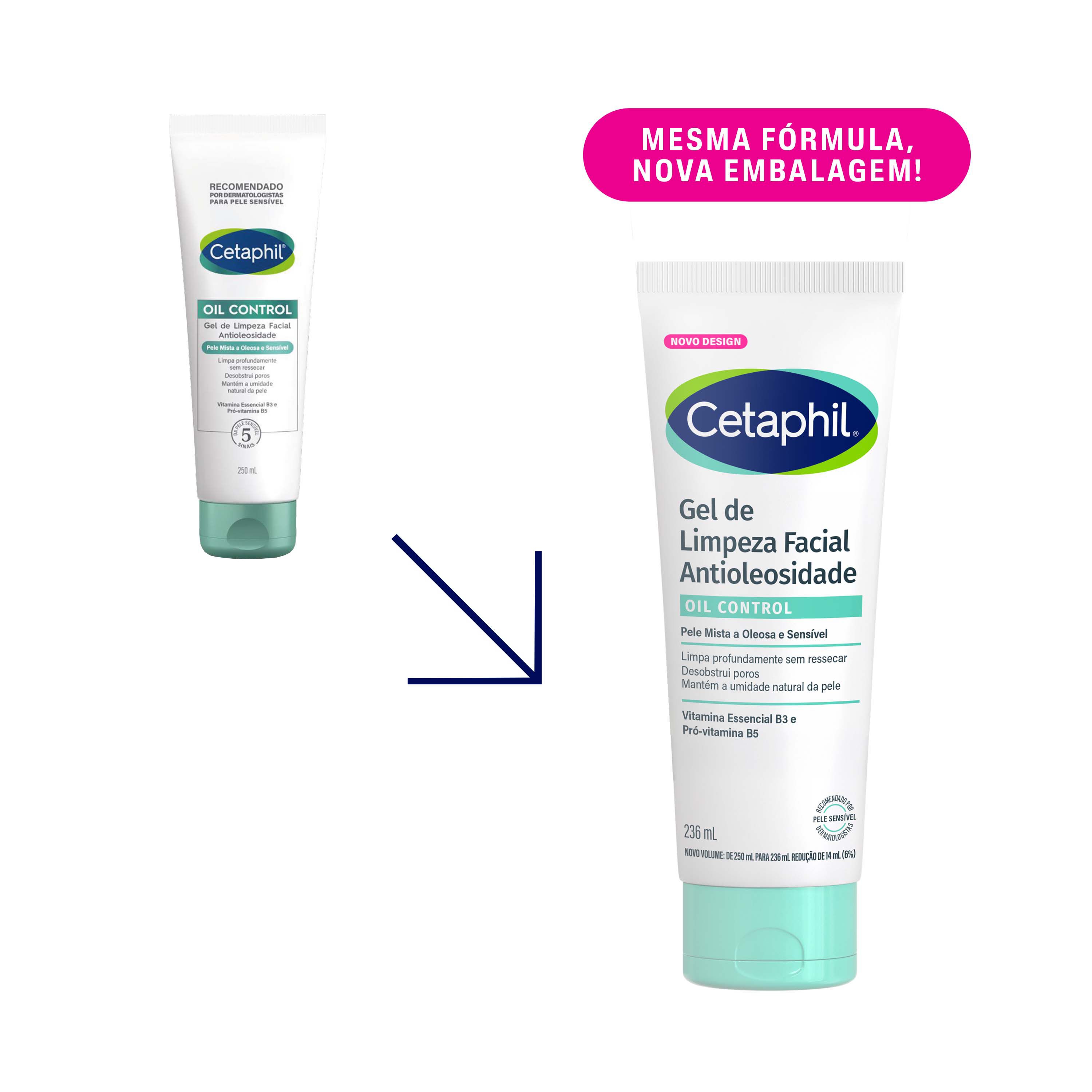 Gel de Limpeza Facial Antioleosidade Oil Control 236mL