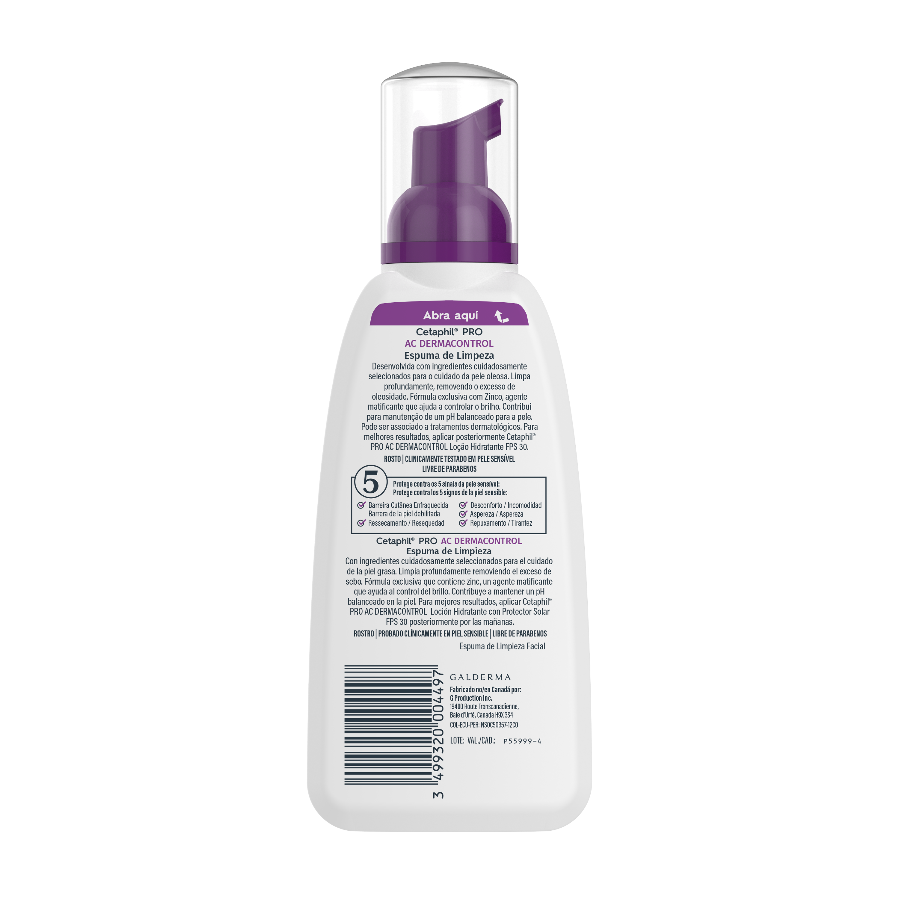 Espuma de Limpeza PRO AC Dermacontrol 236mL