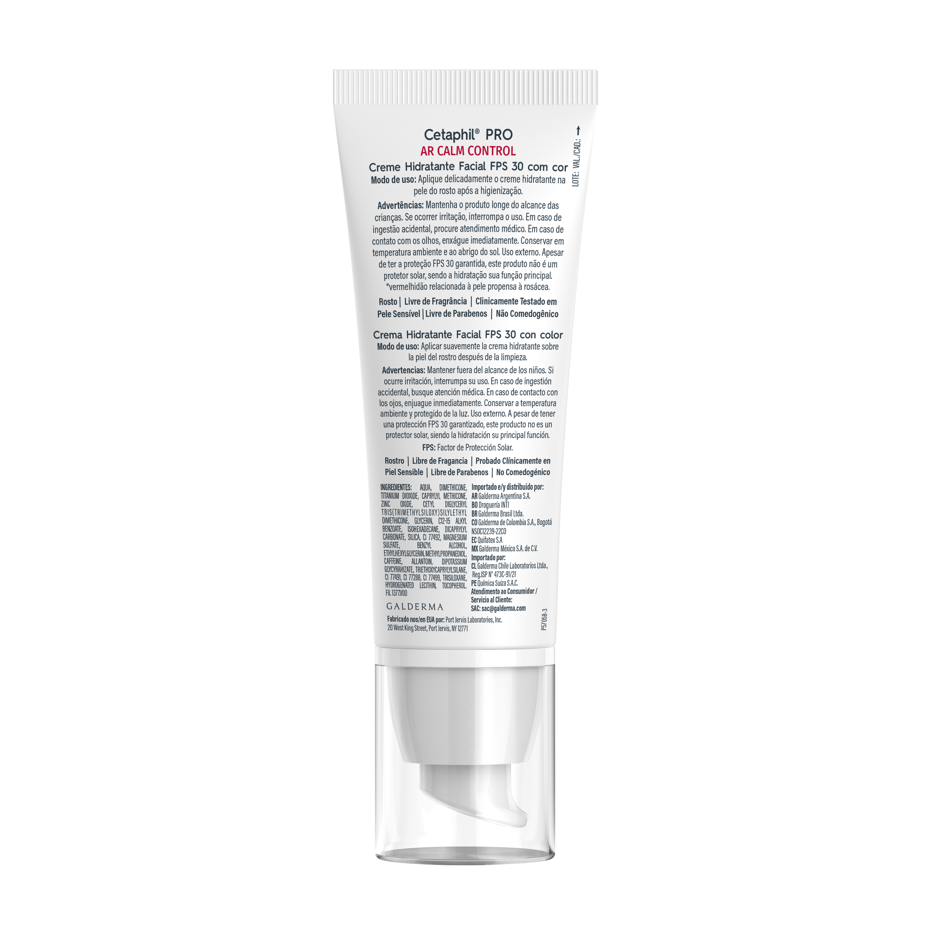 Creme Hidratante Facial FPS 30 com cor PRO AR Calm Control 50mL
