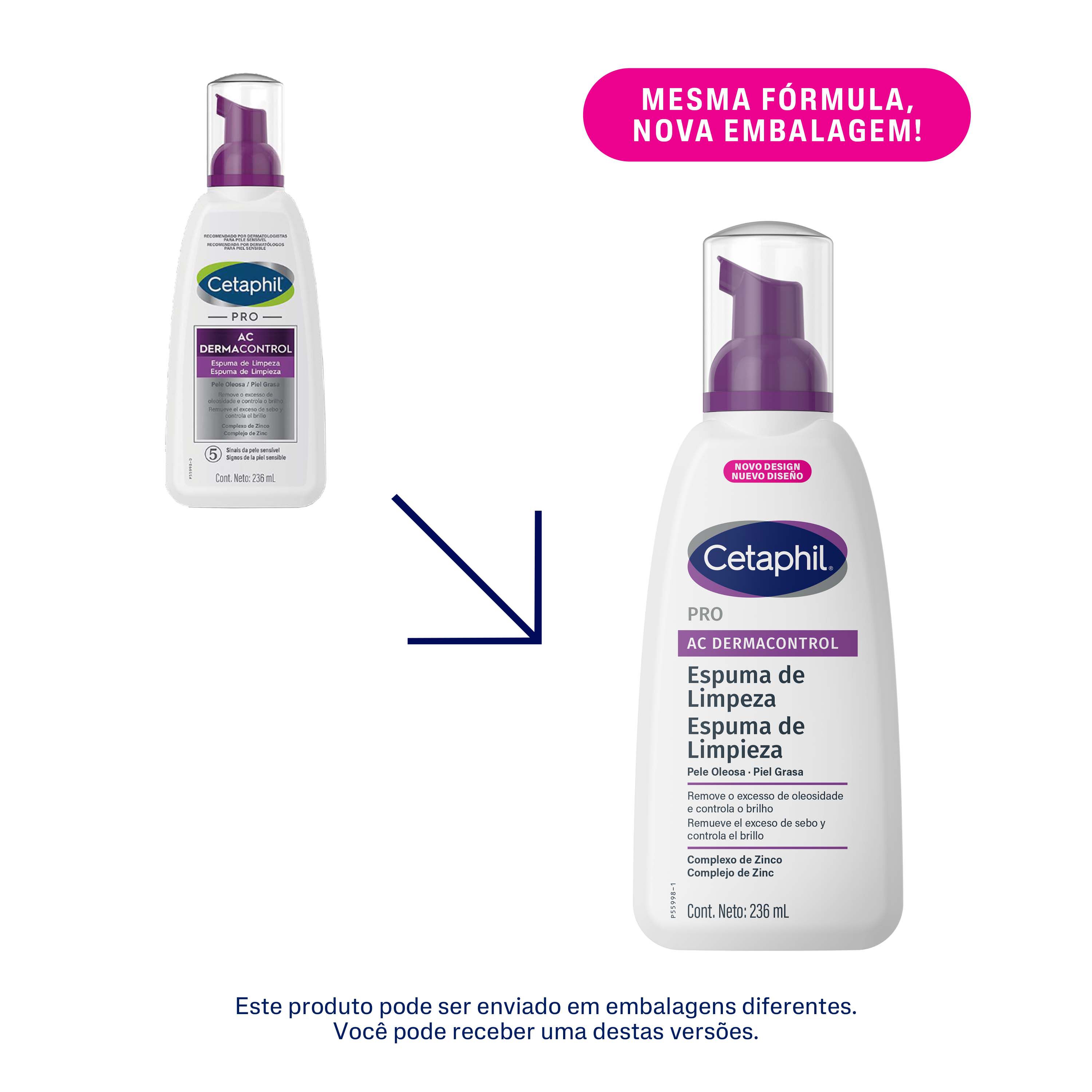 Espuma de Limpeza PRO AC Dermacontrol 236mL
